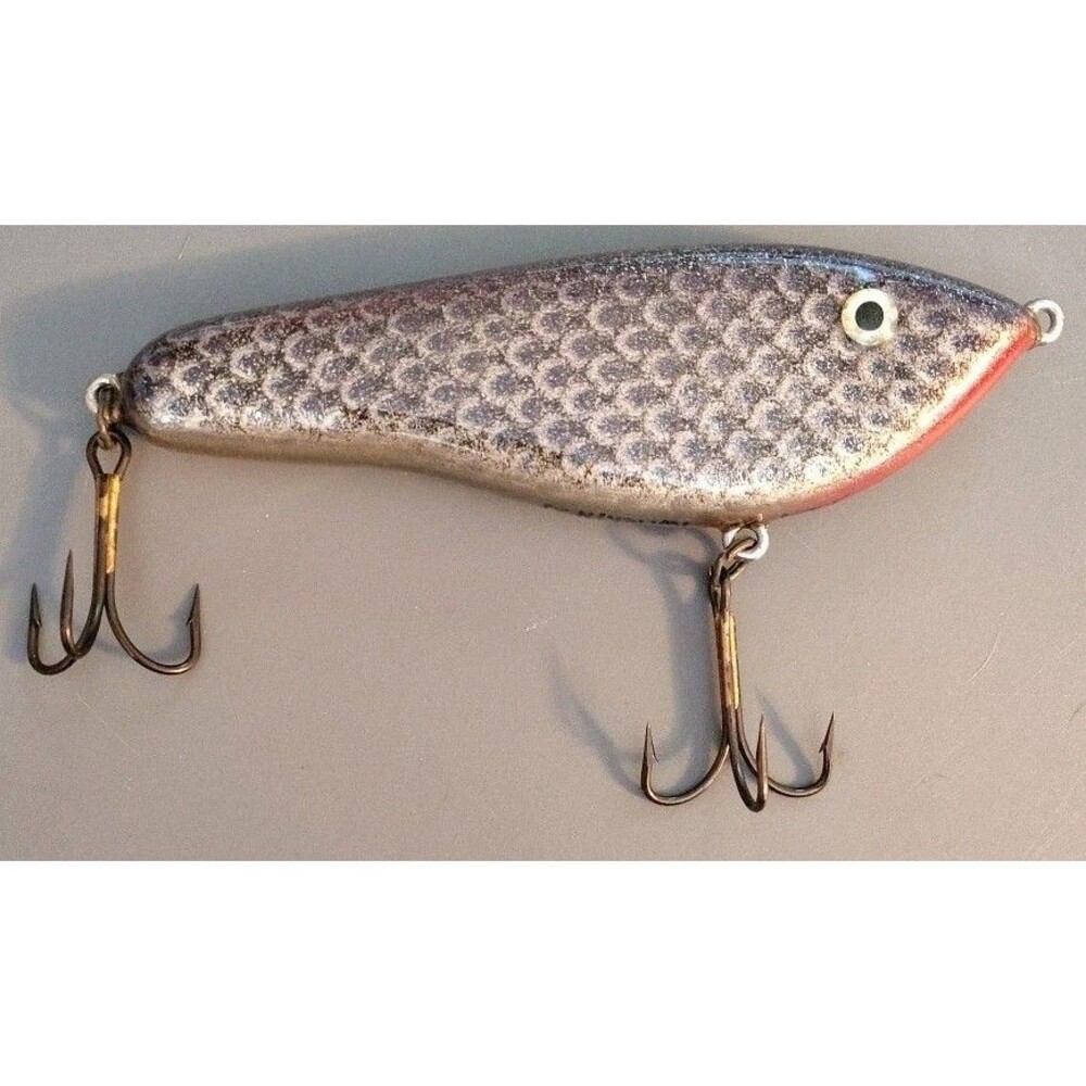Vintage DBJ "Twitchin T" 7 Inch Musky Slide Bait Rare Shad Pattern